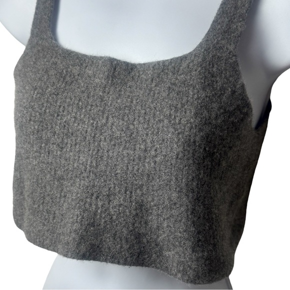 Everlane The Cozy-Stretch Wool Blend Cropped Tank Grey Capsule Chic Warm XL - Picture 3 of 10